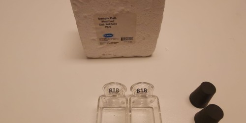 Cuvetta quadrata hach in vetro con tappo - diametro 1 pollice - set di 2 pezzi - Codice 2495402